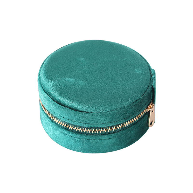 Kožna kutija za nakit sa ZIP-om – okrugla tvrda kutija, model Zipper Round Box, za putovanja