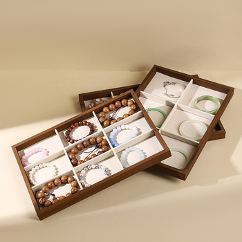 Drvena ploča za izlaganje nakita s prugastim uzorkom, ležerni stil, prilagodljivo