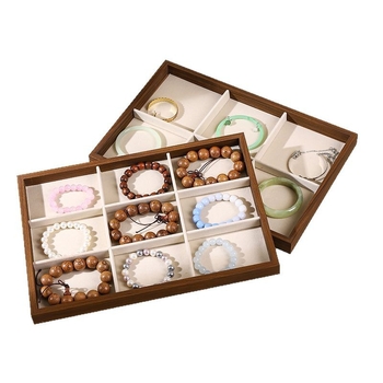 Drvena ploča za izlaganje nakita s prugastim uzorkom, ležerni stil, prilagodljivo