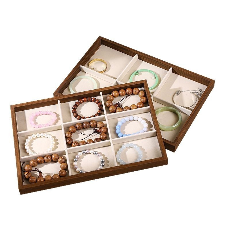 Drvena ploča za izlaganje nakita s prugastim uzorkom, ležerni stil, prilagodljivo