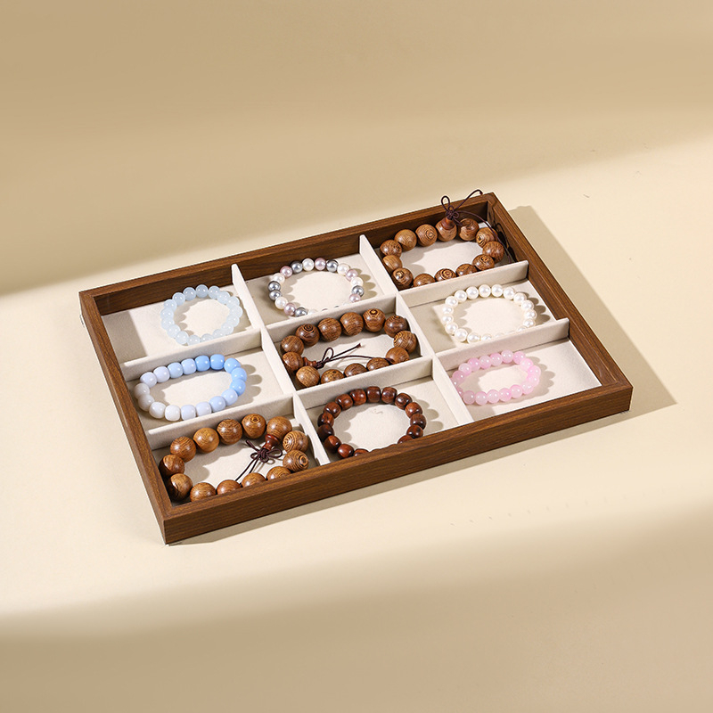 Drvena ploča za izlaganje nakita s prugastim uzorkom, ležerni stil, prilagodljivo