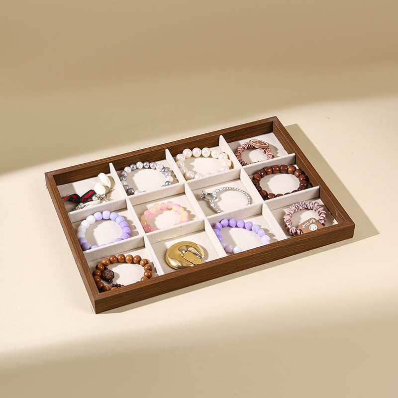 Drvena ploča za izlaganje nakita s prugastim uzorkom, ležerni stil, prilagodljivo