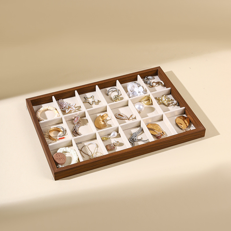 Drvena ploča za izlaganje nakita s prugastim uzorkom, ležerni stil, prilagodljivo