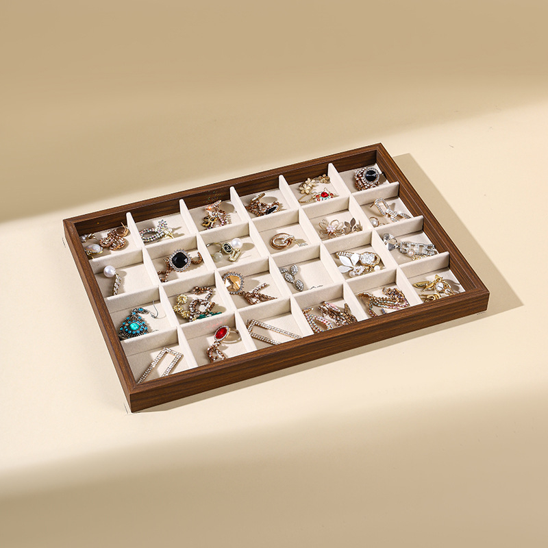 Drvena ploča za izlaganje nakita s prugastim uzorkom, ležerni stil, prilagodljivo