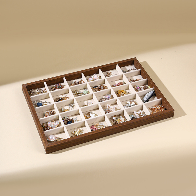 Drvena ploča za izlaganje nakita s prugastim uzorkom, ležerni stil, prilagodljivo