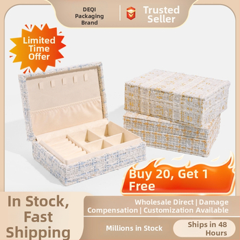 Premium auduma juvelierizstrādājumu uzglabāšanas kastīte auskarām, gredzeniem, kaklarotām un rokassprādzēm — Materiāls: audums; Lietojums: juvelierizstrādājumu iepakojums; Iepakojuma veids: iepakošanas kārba; Iepakojuma līmenis: mazumtirdzniecības iepakoju