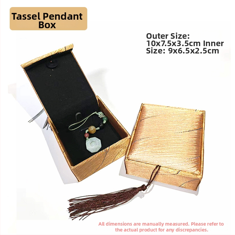 Pendentes kaste - auduma materiāls, juvelierizstrādājumu iepakojuma kastīte, piemērota kaklarotai/pendantam, zīmols Fuxing