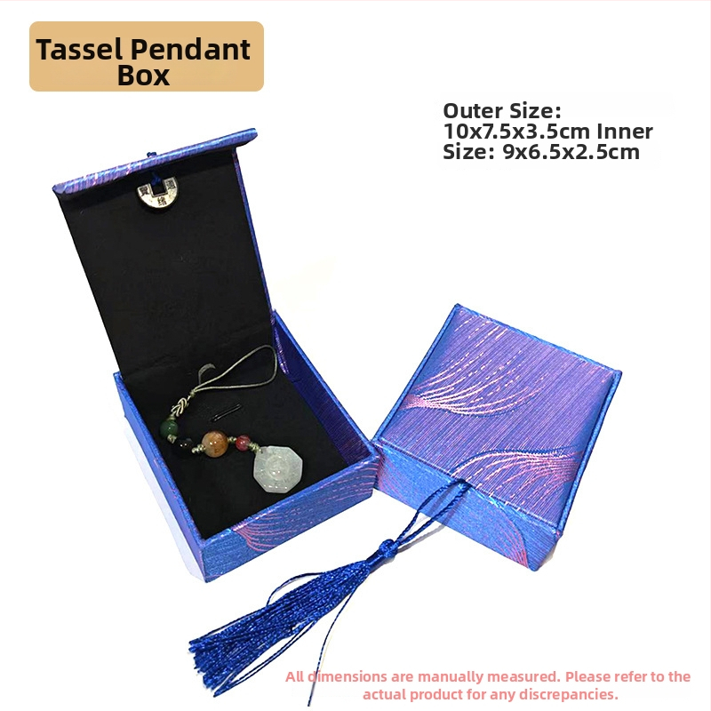 Pendentes kaste - auduma materiāls, juvelierizstrādājumu iepakojuma kastīte, piemērota kaklarotai/pendantam, zīmols Fuxing