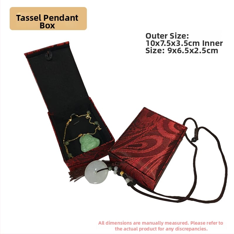 Pendentes kaste - auduma materiāls, juvelierizstrādājumu iepakojuma kastīte, piemērota kaklarotai/pendantam, zīmols Fuxing