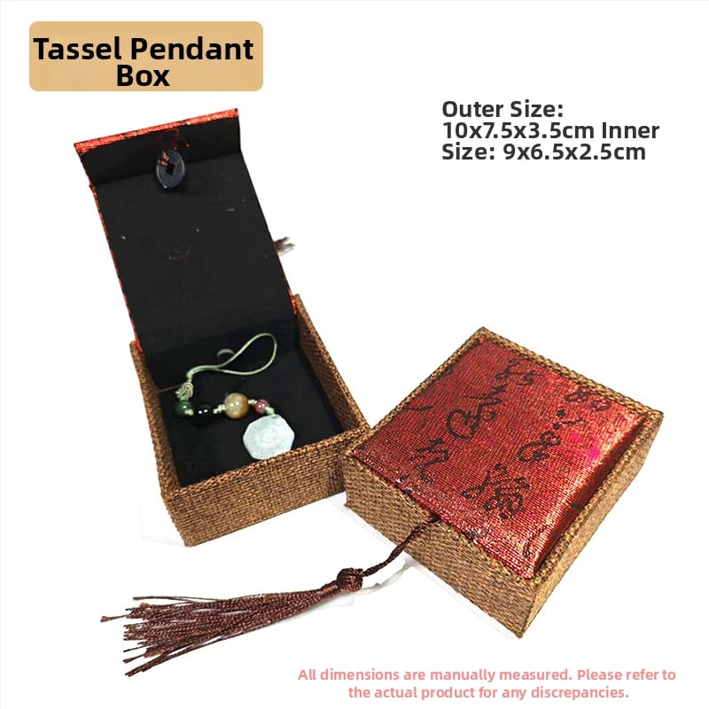 Pendentes kaste - auduma materiāls, juvelierizstrādājumu iepakojuma kastīte, piemērota kaklarotai/pendantam, zīmols Fuxing