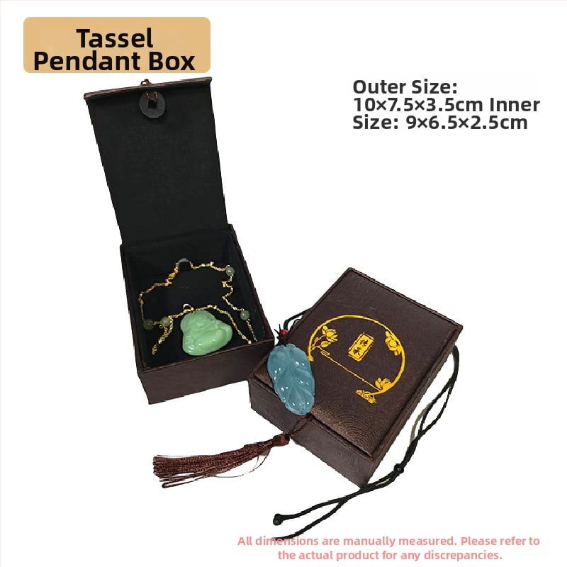 Pendentes kaste - auduma materiāls, juvelierizstrādājumu iepakojuma kastīte, piemērota kaklarotai/pendantam, zīmols Fuxing