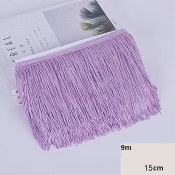 YZ 9 meetrit 15 sentimeetrit lai polüesterpits tuttidega, ladina tantsuaksessuaarid, paks ääris, kardina kaunistus