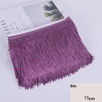 YZ 9 meetrit 15 sentimeetrit lai polüesterpits tuttidega, ladina tantsuaksessuaarid, paks ääris, kardina kaunistus