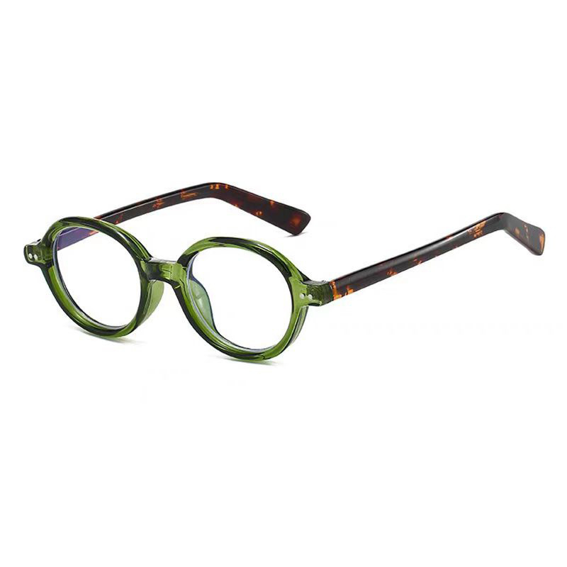 Ochelari de citit eleganți și minimalisti pentru femei și bărbați, cu rame rotunde tip carapace, compatibili cu ochelarii cu dioptrii, anti-lumină albastră