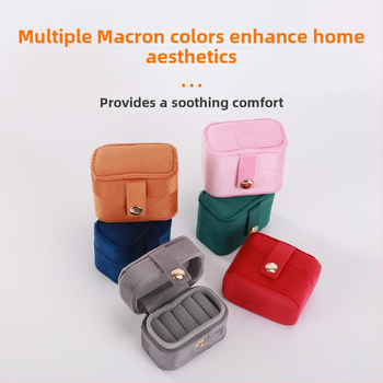 Maza rotaslietu uzglabāšanas kārba gredzeni un auskariem – kvadrātforma, rīsu velūrs, iepakojums pārdošanai, izcelsme Dongguan, Ķīna