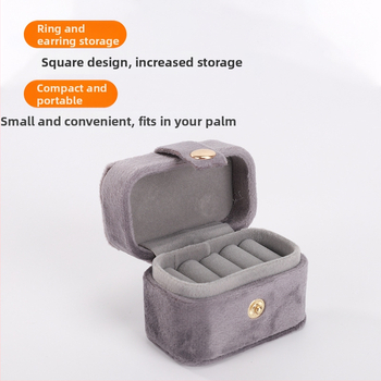 Maza rotaslietu uzglabāšanas kārba gredzeni un auskariem – kvadrātforma, rīsu velūrs, iepakojums pārdošanai, izcelsme Dongguan, Ķīna