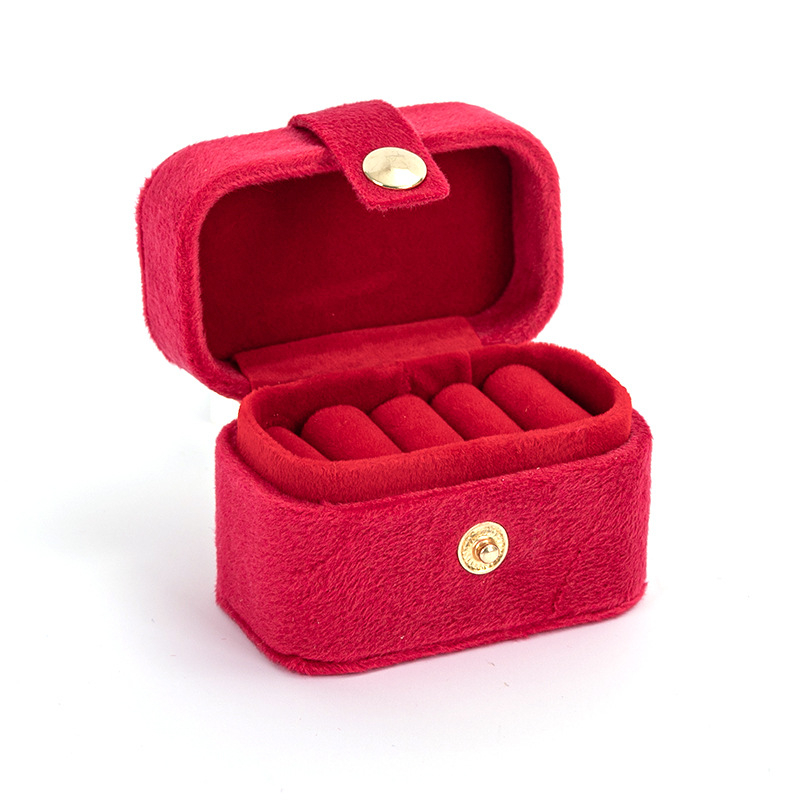 Maza rotaslietu uzglabāšanas kārba gredzeni un auskariem – kvadrātforma, rīsu velūrs, iepakojums pārdošanai, izcelsme Dongguan, Ķīna