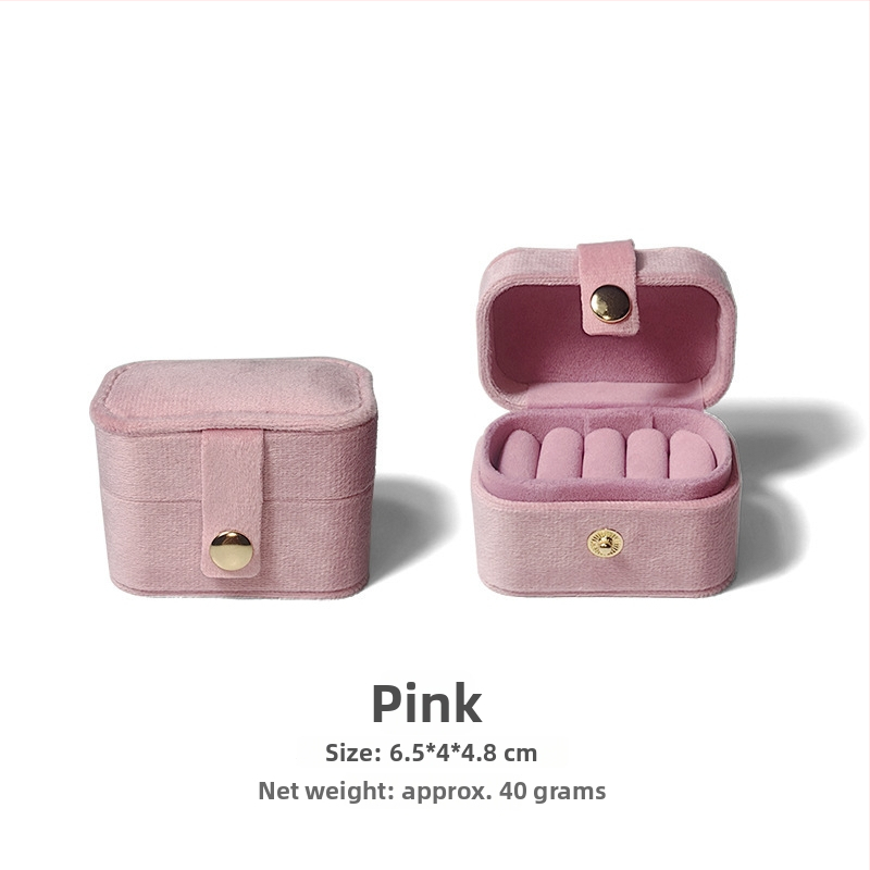 Maza rotaslietu uzglabāšanas kārba gredzeni un auskariem – kvadrātforma, rīsu velūrs, iepakojums pārdošanai, izcelsme Dongguan, Ķīna