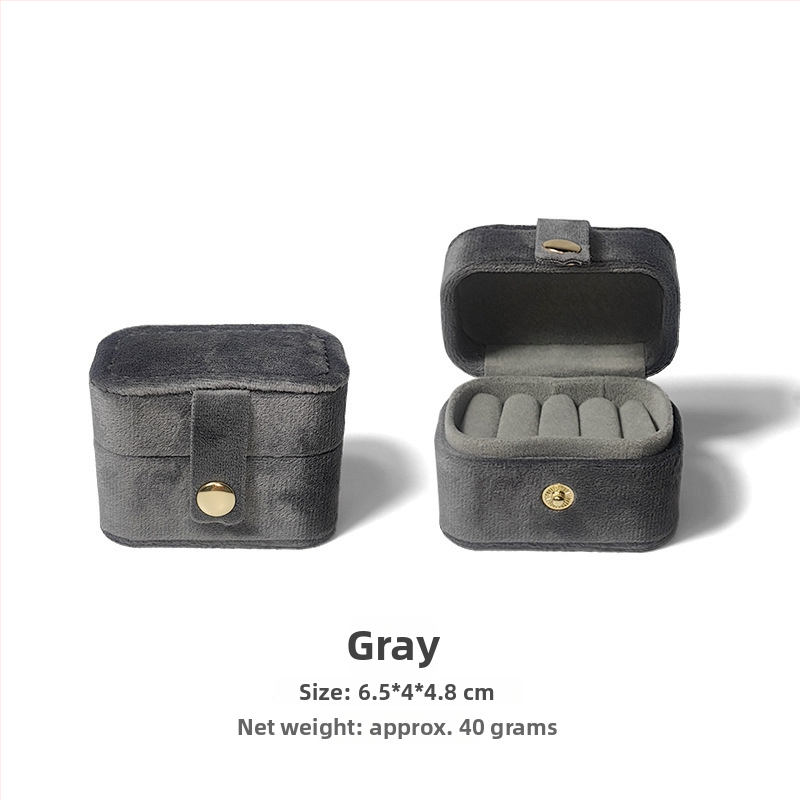 Maza rotaslietu uzglabāšanas kārba gredzeni un auskariem – kvadrātforma, rīsu velūrs, iepakojums pārdošanai, izcelsme Dongguan, Ķīna