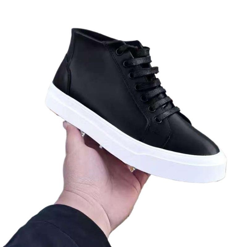 Мъжки лофери с микрофибърна кожа, квилтирана дебела подметка, вътрешност от изкуствен пух, шнуровка, зимни обувки