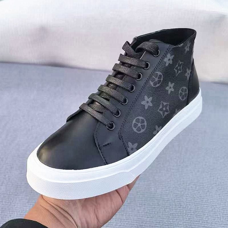 Мъжки лофери с микрофибърна кожа, квилтирана дебела подметка, вътрешност от изкуствен пух, шнуровка, зимни обувки