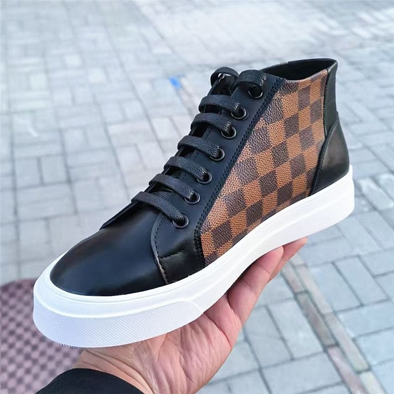 Мъжки лофери с микрофибърна кожа, квилтирана дебела подметка, вътрешност от изкуствен пух, шнуровка, зимни обувки