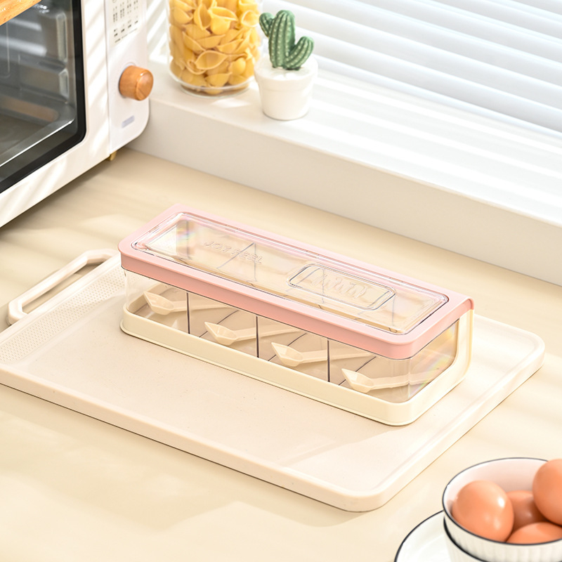 Četiri veličine kutija za ručak i začine od 1400 ml, podijeljene u pretince, prenosive, nepropusne, pogodne za uredske radnike, štapići za jelo i kutije za začine