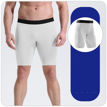 Vyriški kompresiniai bėgimo šortai maratonui, žiemos sportui, studentams, labai elastingi, aptempti sportiniai jogos pagrindiniai penkių taškų kelnės