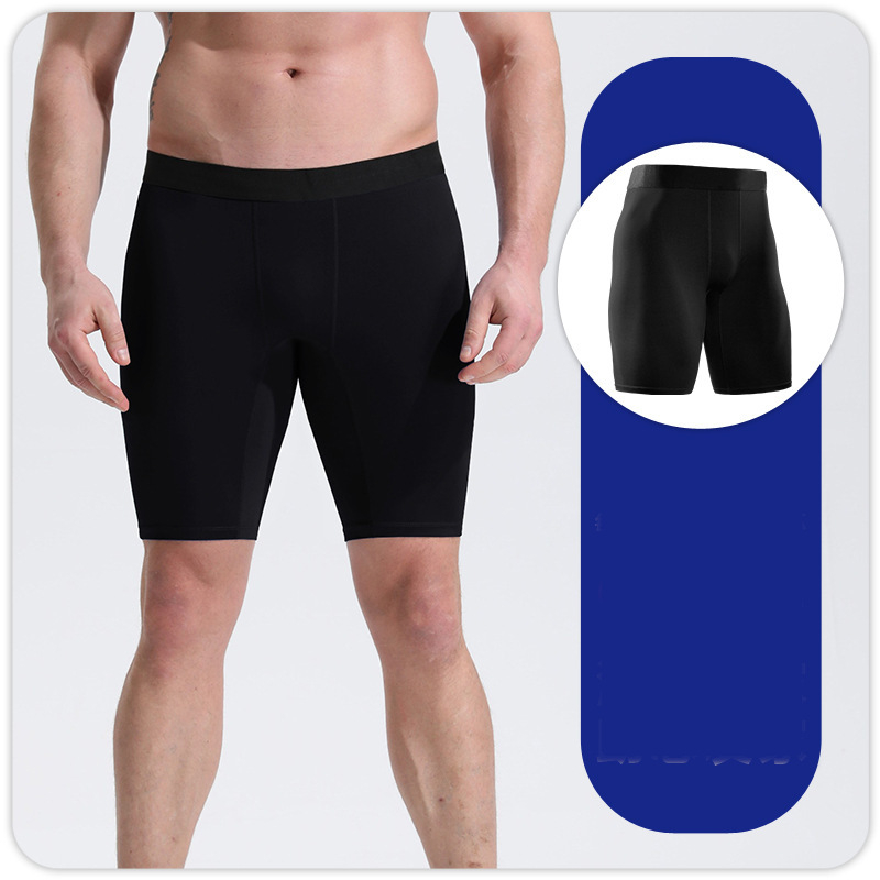 Vyriški kompresiniai bėgimo šortai maratonui, žiemos sportui, studentams, labai elastingi, aptempti sportiniai jogos pagrindiniai penkių taškų kelnės