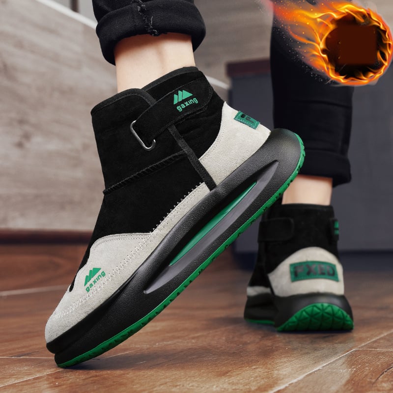 Зимни мъжки високи снежни ботуши 2023, с поларена подплата, дебели, топли, памучни ботуши, къси мъжки ботуши за дейности на открито от североизток, горещо продавани, издръжливи