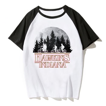 Euroopa ja Ameerika kuumimad 2019. aasta telesaated, mis põhinevad sarjal „Stranger Things“: naiste harajuku mustriga raglaanvarrukatega pluus „Stranger Things“ mustriga