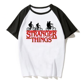 Euroopa ja Ameerika kuumimad 2019. aasta telesaated, mis põhinevad sarjal „Stranger Things“: naiste harajuku mustriga raglaanvarrukatega pluus „Stranger Things“ mustriga