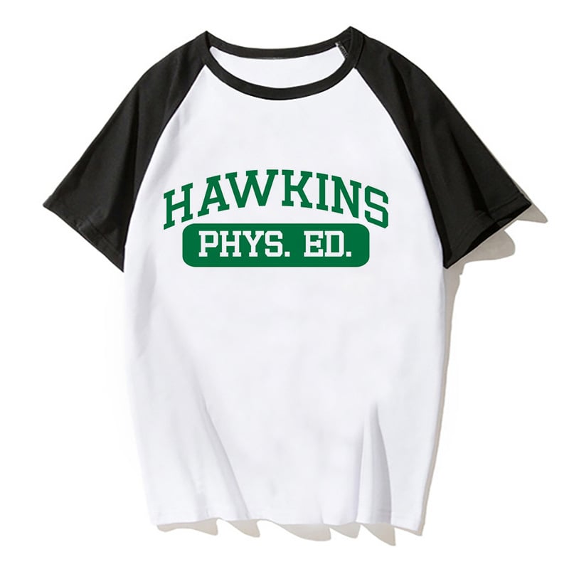 Euroopa ja Ameerika kuumimad 2019. aasta telesaated, mis põhinevad sarjal „Stranger Things“: naiste harajuku mustriga raglaanvarrukatega pluus „Stranger Things“ mustriga