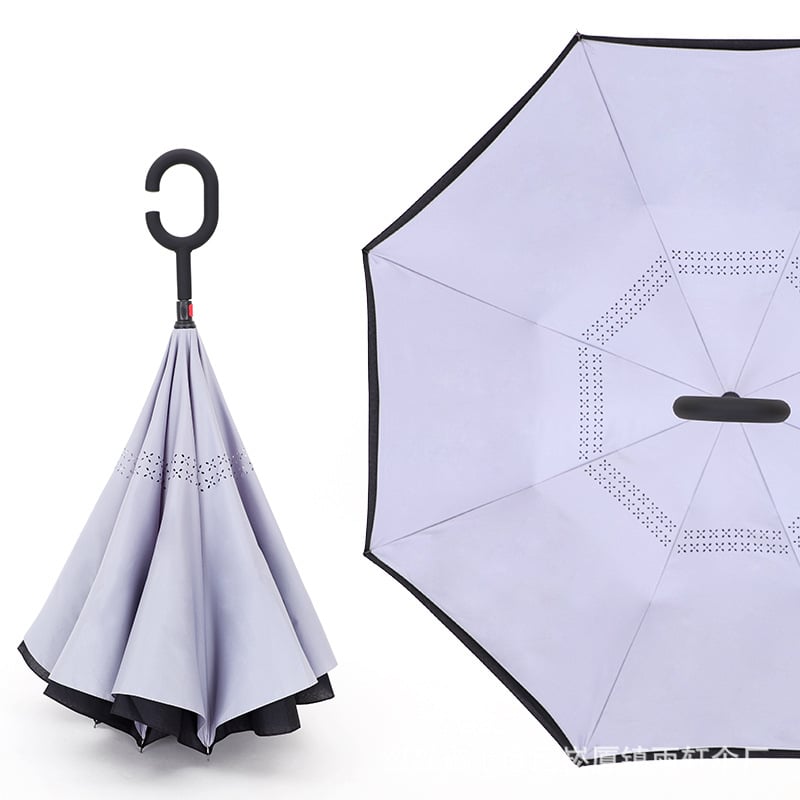Umbrelă inversată, umbrelă auto, umbrelă dreaptă, umbrelă tip C cu strat dublu, fără mânere, cu mâner lung