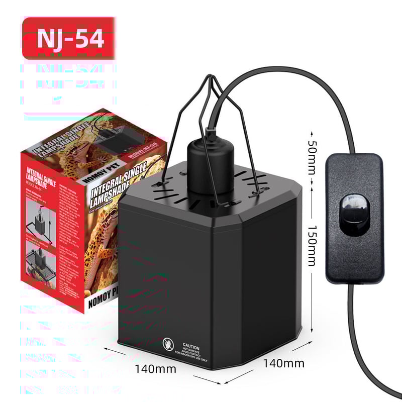 Integruotas „Nomo“ vieno šviestuvo gaubtas ropliams, atogrąžų miškų akvariumui, UVB lempa, dienos ir nakties šviestuvo gaubtas, didelio atspindžio šildomas šviestuvo gaubtas