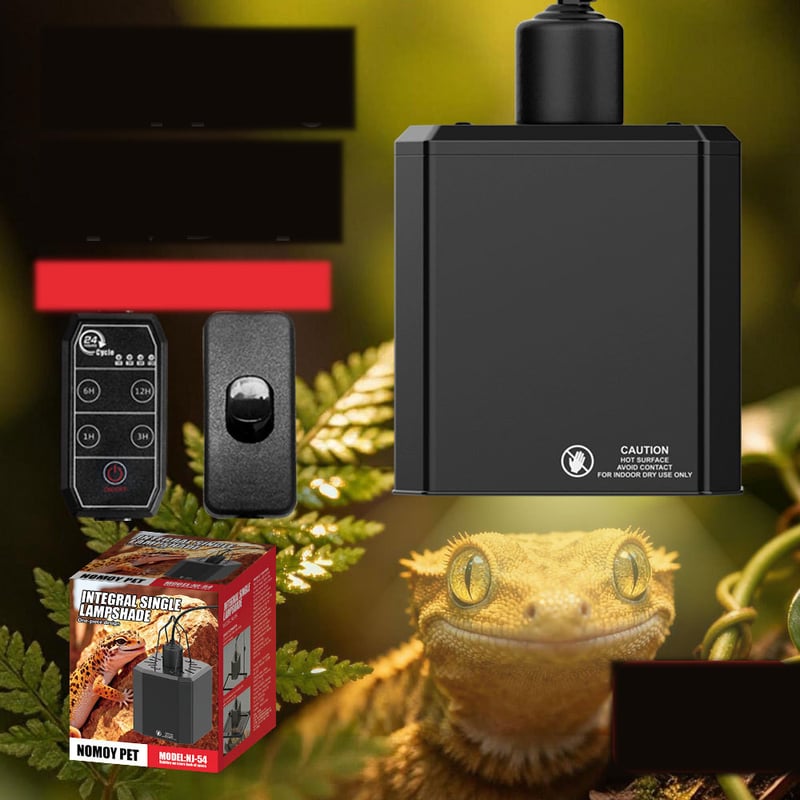 Integruotas „Nomo“ vieno šviestuvo gaubtas ropliams, atogrąžų miškų akvariumui, UVB lempa, dienos ir nakties šviestuvo gaubtas, didelio atspindžio šildomas šviestuvo gaubtas