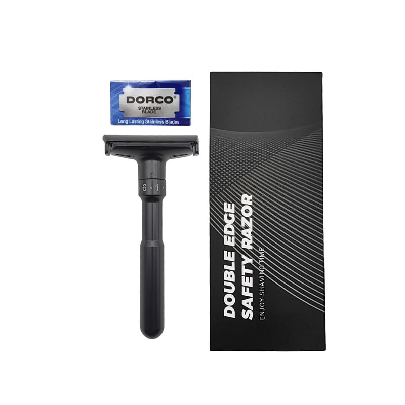 Tsingisulamist habemenuga alus, meeste hoiuraam metallalusega, vintage-stiilis habemenuga, kahepoolne habemenuga