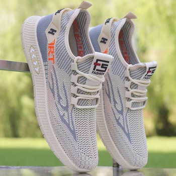 Спортни кежуал обувки за пролет, дишаща мрежеста горна част, лека гумена подметка, кръгъл нос, връзки