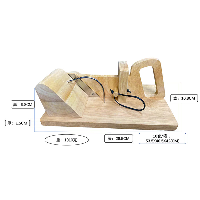 Rezač kobasica od hrastovine, rezač šunke od nehrđajućeg čelika, rezač voća, rezač kobasica, ručni rezač, rezač krastavaca, dizajn ručnog rezača
