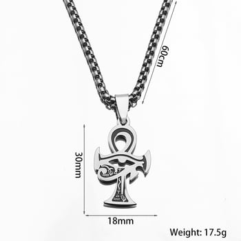 Comerț electronic transfrontalier european și american: colier din oțel inoxidabil cu pandantiv „Ochiul faraonului egiptean Horus”, nișă pentru bărbați