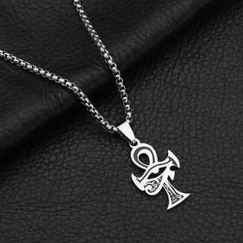 Comerț electronic transfrontalier european și american: colier din oțel inoxidabil cu pandantiv „Ochiul faraonului egiptean Horus”, nișă pentru bărbați