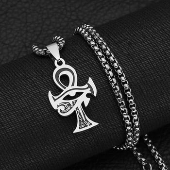 Comerț electronic transfrontalier european și american: colier din oțel inoxidabil cu pandantiv „Ochiul faraonului egiptean Horus”, nișă pentru bărbați