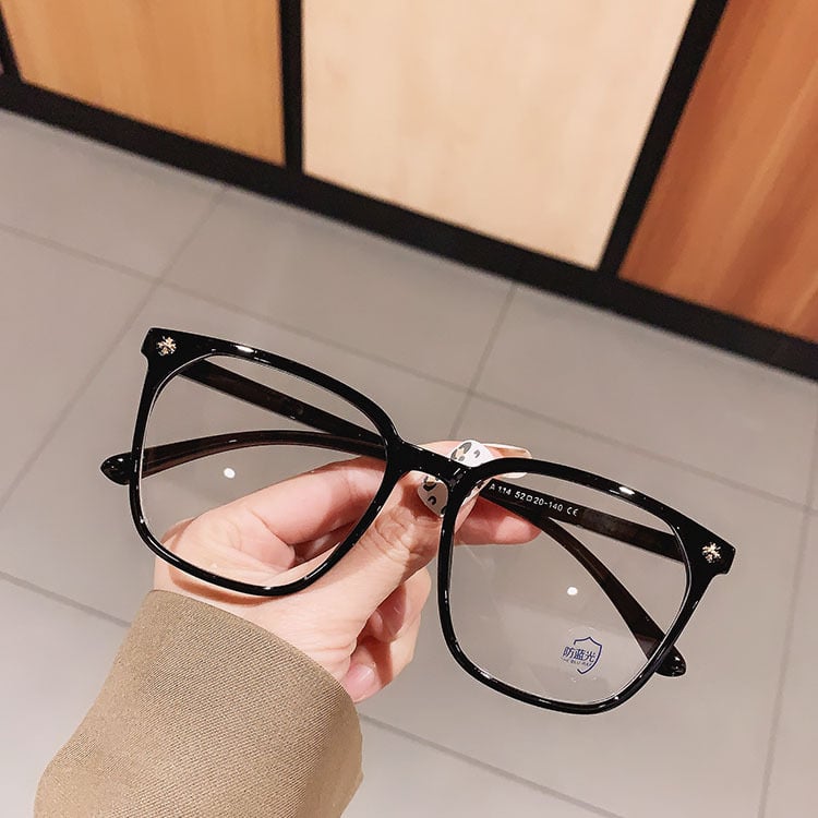 Naiste sinise valguse vastased prillid, must raam, salendav, suur raam, kiirguskindel, retseptiprillid, sobivad lühinägelikkusega naistele, silmade kaitse