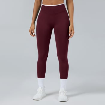 Pantaloni de yoga pentru sporturi în aer liber, pantaloni de yoga fitness fără cusături în stil european și american, pantaloni pentru femei cu talie înaltă și ridicare a șoldurilor în blocuri de culoare 