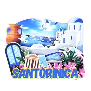 MZCT201-207 Tarpvalstybinis 3D medinis magnetinis šaldytuvo magnetas su miesto orientyru, turistinis suvenyrinis magnetinis lipdukas