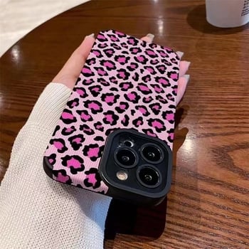Minkštas dėklas su leopardo raštu, skirtas Apple iPhone 14 Pro Max, iPhone 12/13/11, 7/8 Plus, X/XM/14 Plus.