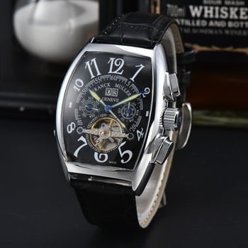 Férfi hétköznapi karóra Frank FM Tourbillon automata mechanikus öt mutatóval