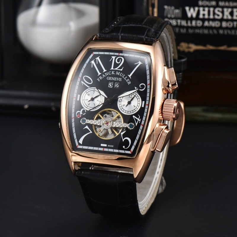 Férfi hétköznapi karóra Frank FM Tourbillon automata mechanikus öt mutatóval