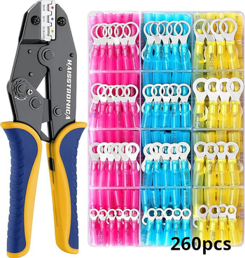 280/260/200 db zsugorcsöves csatlakozó dobozban, vízálló köztes csatlakozók, zsugorcsöves csatlakozók