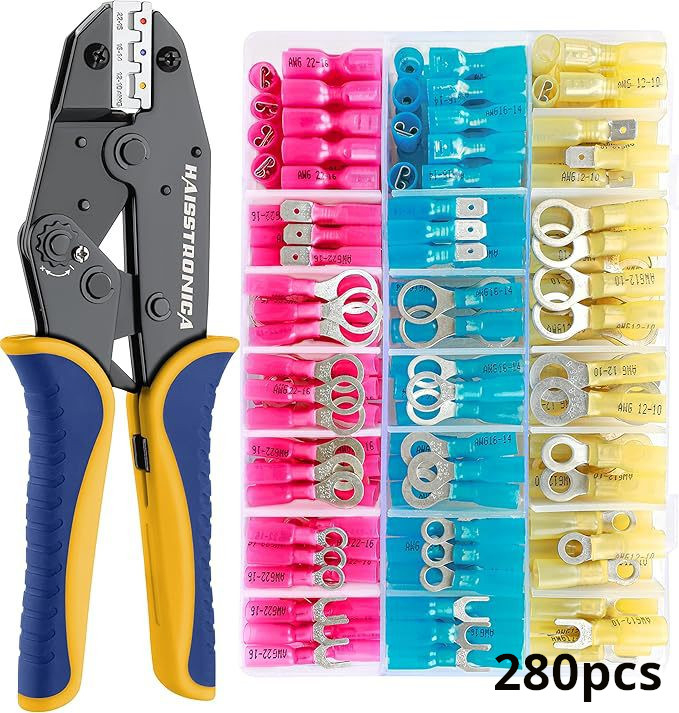 280/260/200 db zsugorcsöves csatlakozó dobozban, vízálló köztes csatlakozók, zsugorcsöves csatlakozók